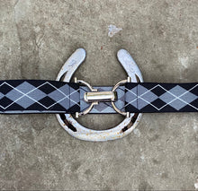 Load image into Gallery viewer, Black Argyle Elastic Belt