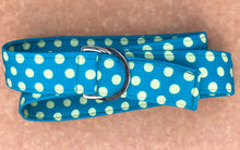 Load image into Gallery viewer, Green and Yellow Polka Dot Fabric Belt