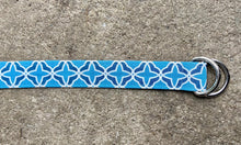 Load image into Gallery viewer, Sky Blue Geometric Fabric Belt
