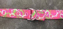 Load image into Gallery viewer, Pink and Green Swirly Bits Fabric Belt

