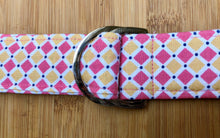 Load image into Gallery viewer, Pink and Yellow Diamond Fabric Belt
