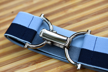Load image into Gallery viewer, Navy and Blue Half and Half Elastic Belt
