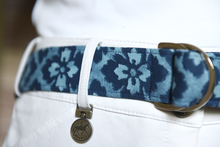 Load image into Gallery viewer, Bold Blue Flowers Fabric Belt
